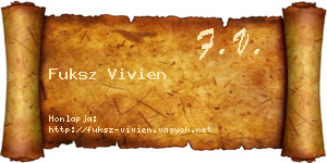 Fuksz Vivien névjegykártya